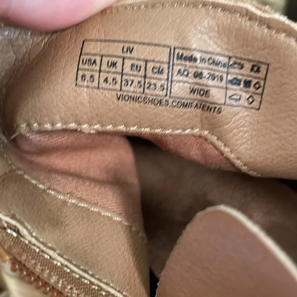 Vionic Tan Ankle Boots - Picture 6 of 7